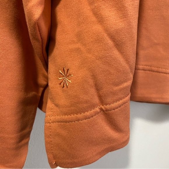 Athleta Retroterry Polo Sweatshirt Sunbaked Clay Orange Boxy Relaxed Size XL NEW - Picture 5 of 8